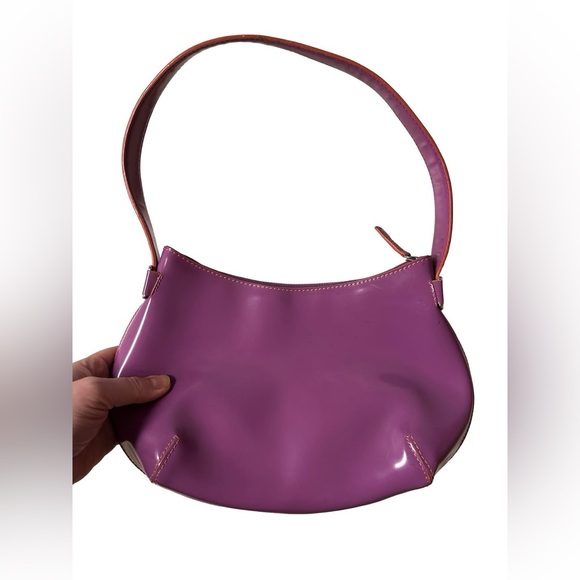 Y2K VINTAGE DKNY PATENT LEATHER handbag - Picture 2 of 4